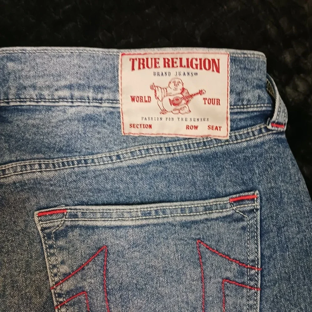 True Religion Jeans Men's Light Delightful Wash Ricky‎ Relaxed Straight Sz 33x34